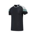 Men's Sportswear Short Sleeved Round Neck T-shirt Outdoor Fitness Clothes Black