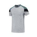 Men's Sportswear Short Sleeved Round T-shirt Outdoor Fitness Clothes Light grey