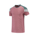 Men's Sportswear Short Sleeved Round T-shirt Outdoor Fitness Clothes Pink